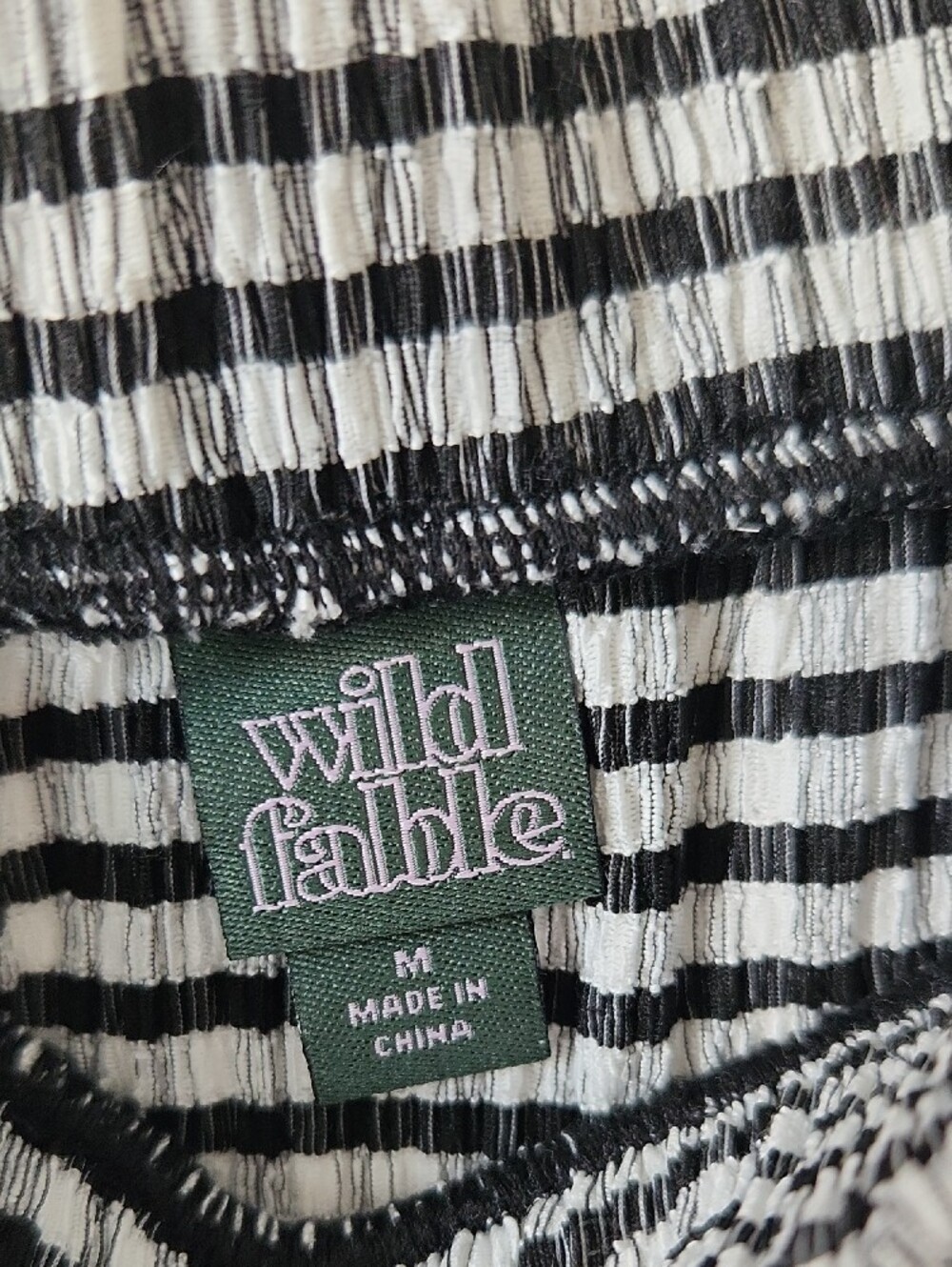 wild fable Black and White Tiered Maxi Skirt - M - Picture 2 of 3